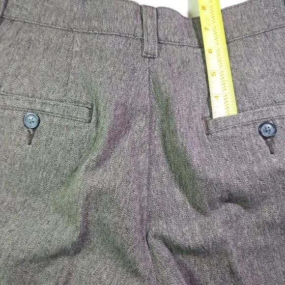 Vintage Lee size 10 brown herringbone-tweed pant/slacks/trousers - Picture 9 of 16